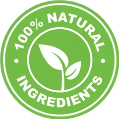 100% natural ingredients badge